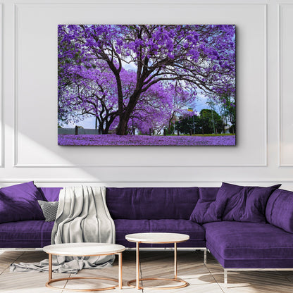 Jacaranda Trees Canvas Wall Art