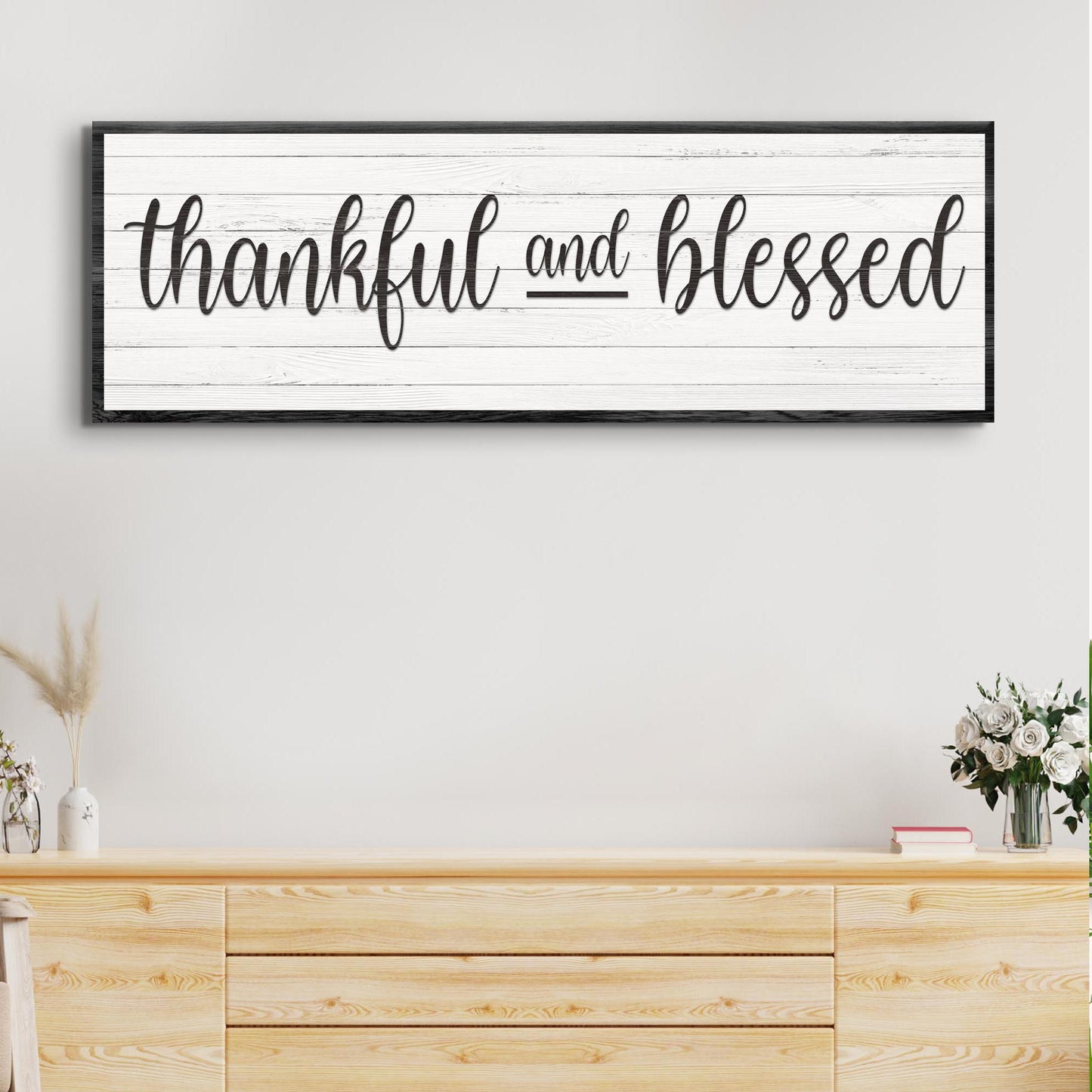 Thankful And Blessed Sign III