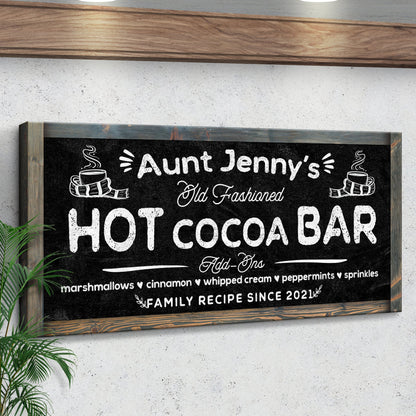 Family Recipe Old Fashioned Hot Cocoa Sign II
