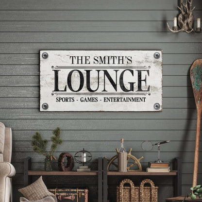 Family Sports Games Lounge Sign