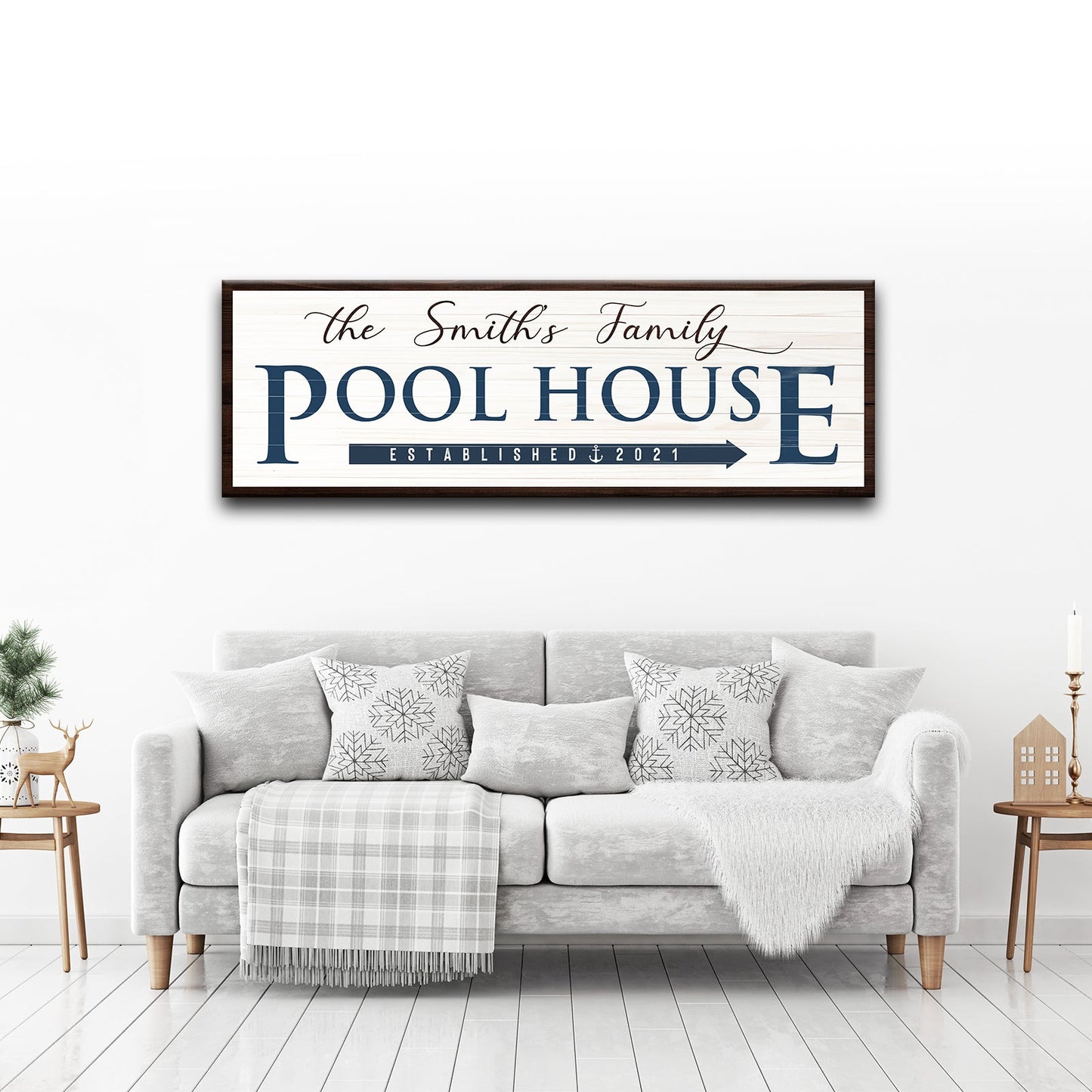 Family Pool House Sign