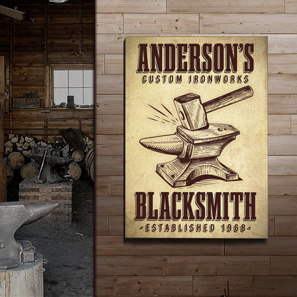 Custom Ironworks Blacksmith Sign
