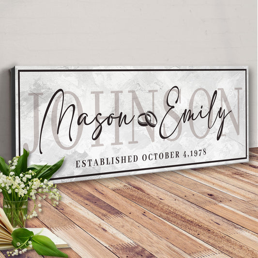 Last Name Wedding Gift Sign