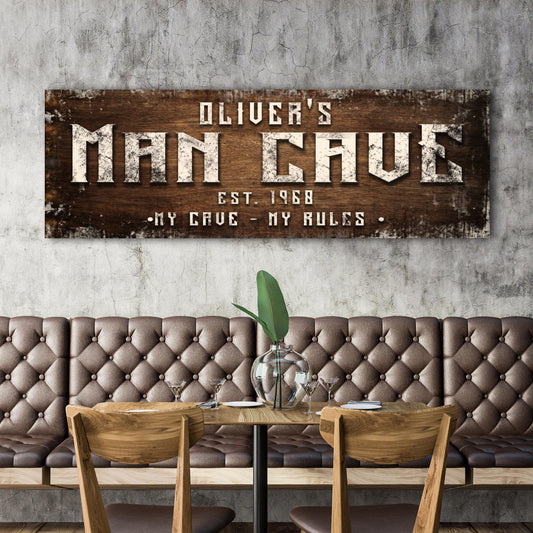 Man Cave My Cave My Rules Sign