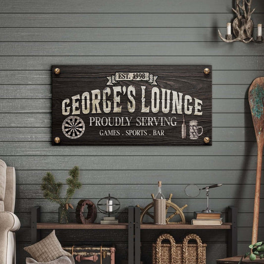 Proudly Serving Lounge Sign