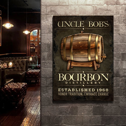 Bourbon Distillery Sign
