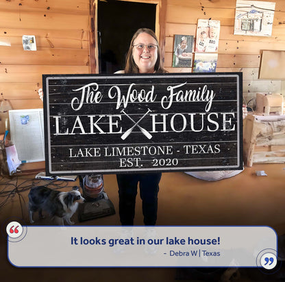 Family Lake House Paddle Sign II