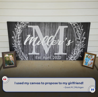 Family Name Sign -  Monogram Sign