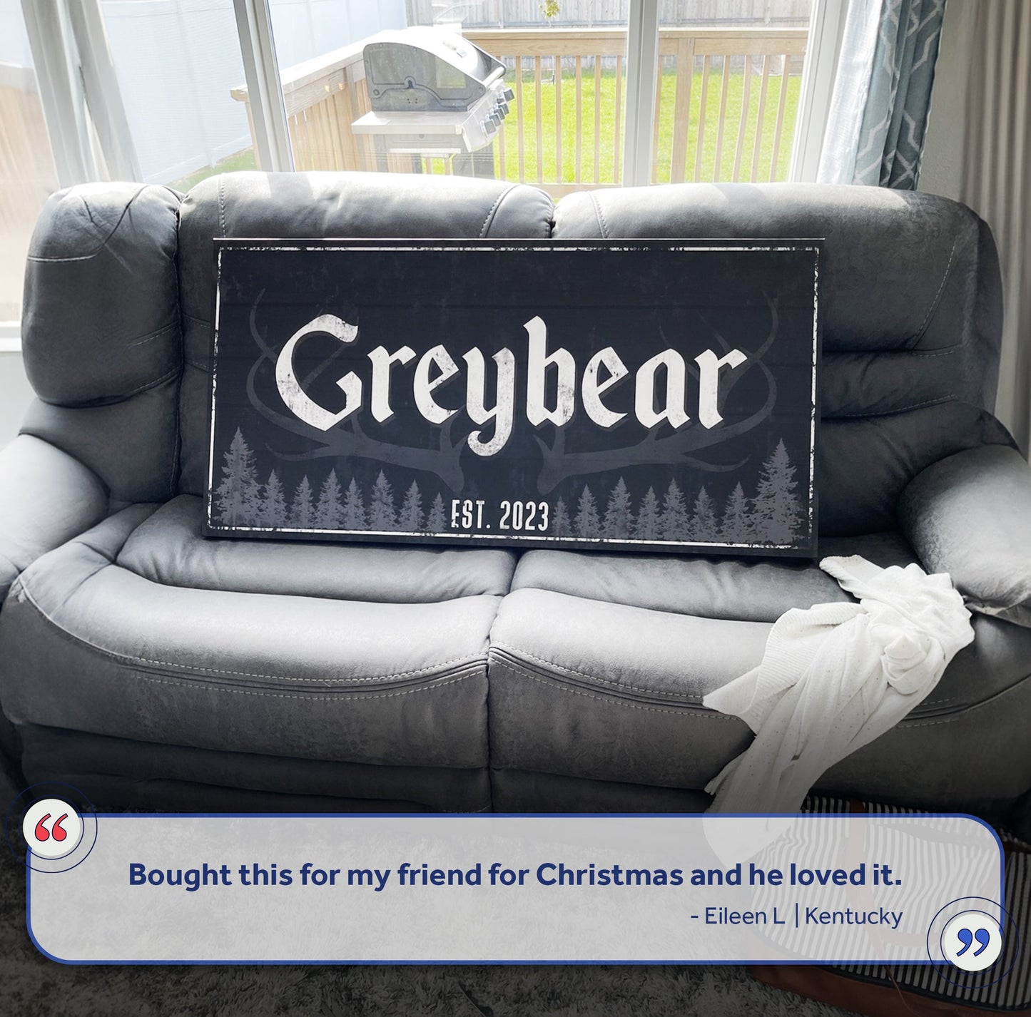 Rustic Family Antler Sign III