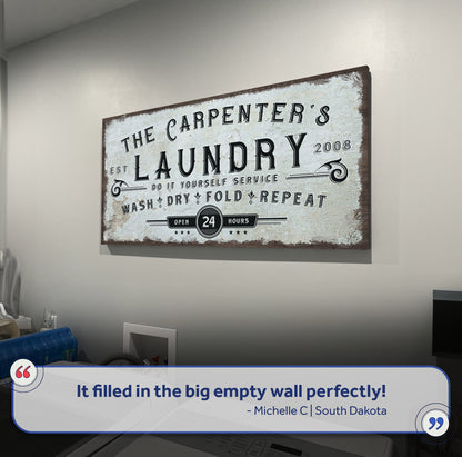 Personalized Laundry Room Sign II