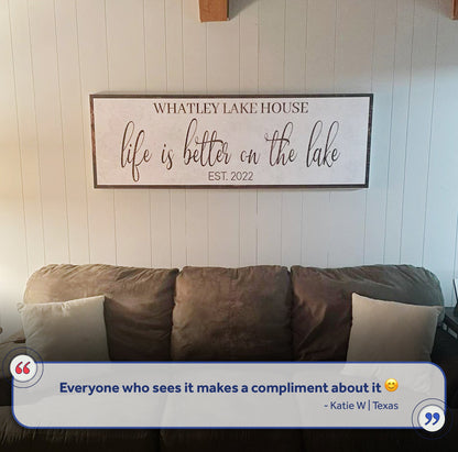 Life Is Better On The Lake Sign II