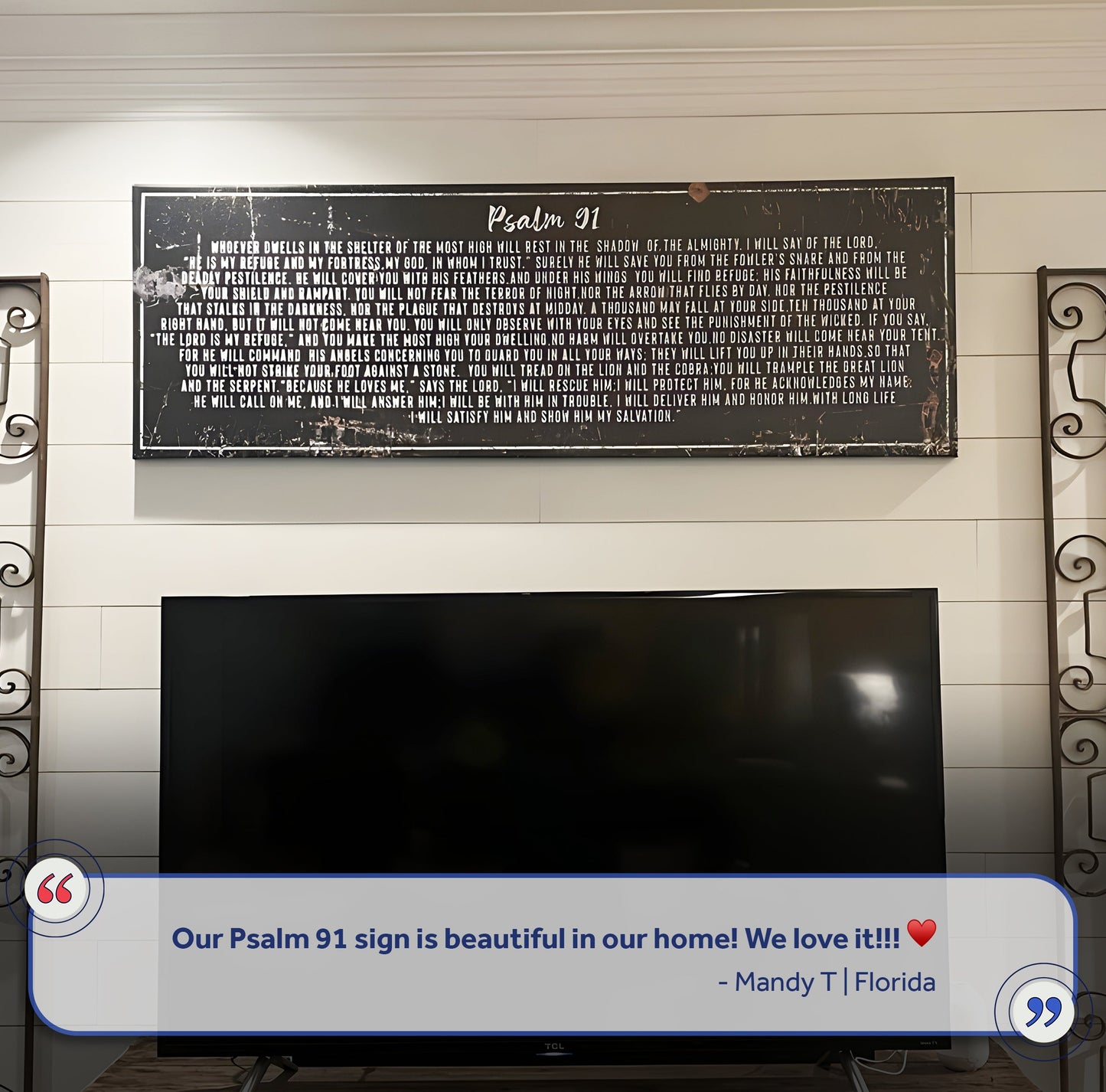 Psalm 91 - He Is My Refuge Sign II