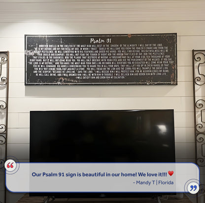 Psalm 91 - He Is My Refuge Sign II