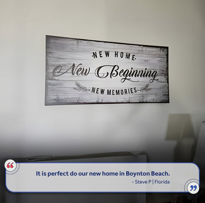 New Home, New Beginning Sign IV