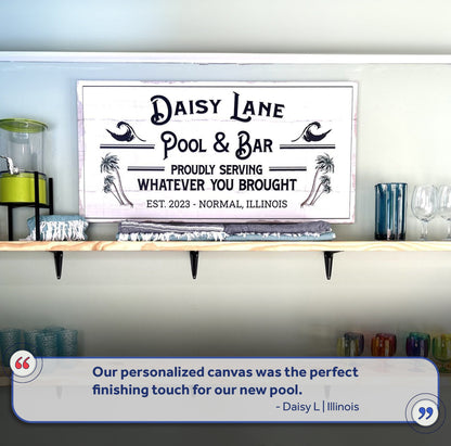 Personalized Rustic Pool And Bar Sign III