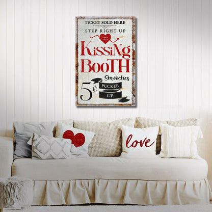 Valentines Day Kissing Booth Sign II