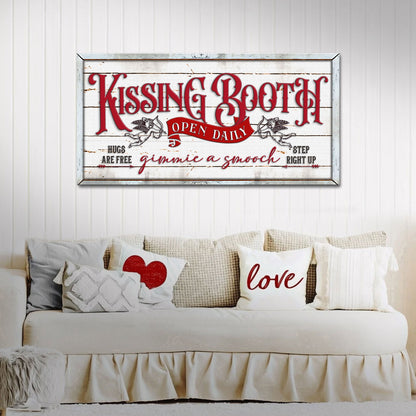 Vintage Rustic Kissing Booth Sign