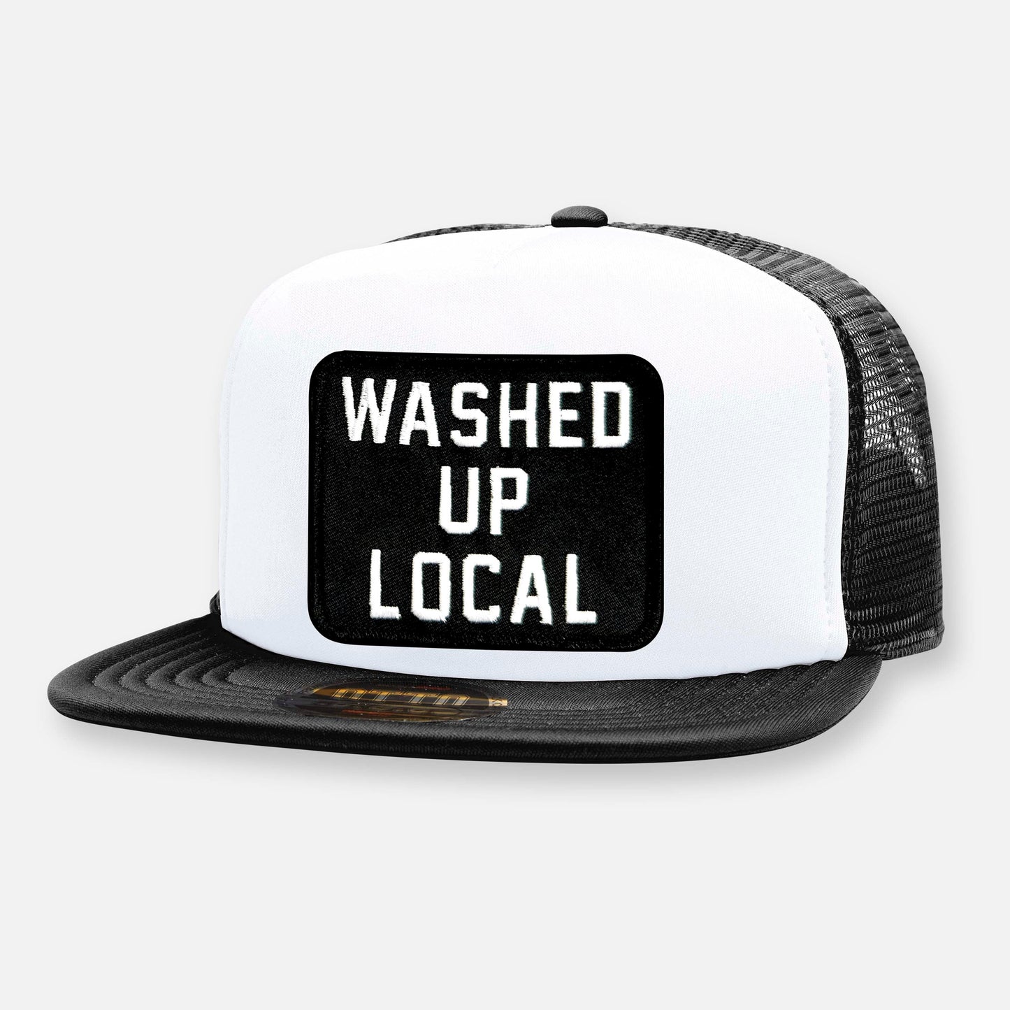 WASHED UP LOCAL FLAT BILL PATCH HAT