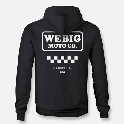 WEBIG MOTO CO ZIP HOODIE BLACK