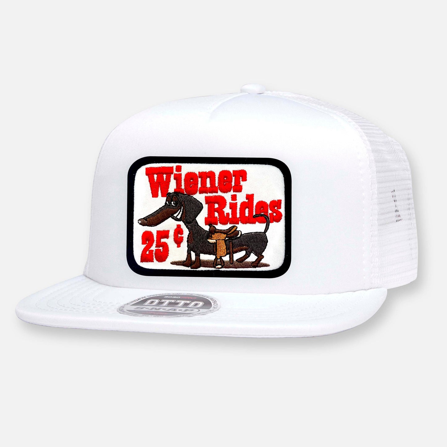 WIENER RIDES FLAT BILL PATCH HAT