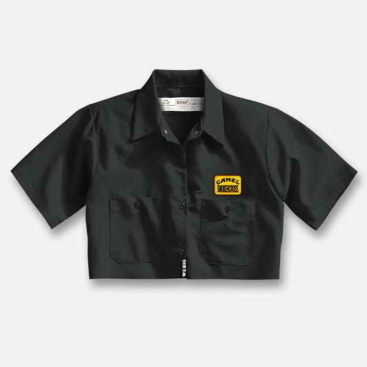 WOMENS CAMEL RACING INDUSTRIAL CROP MECHANICS SHIRT