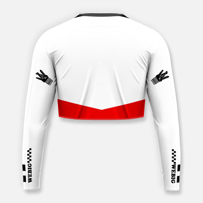 WOMENS CROP FORMULA ONE 1974 RED RACE JERSEY