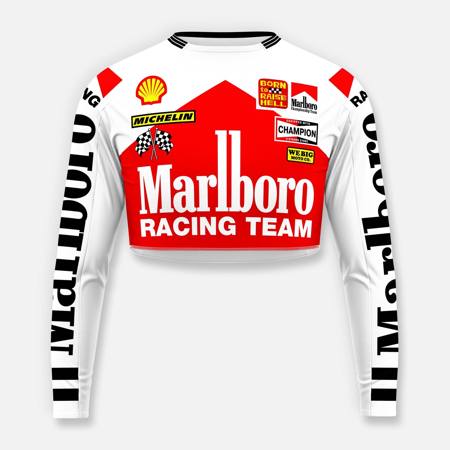 WOMENS CROP FORMULA ONE 1974 RED RACE JERSEY