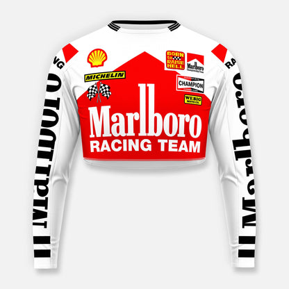 WOMENS CROP FORMULA ONE 1974 RED RACE JERSEY