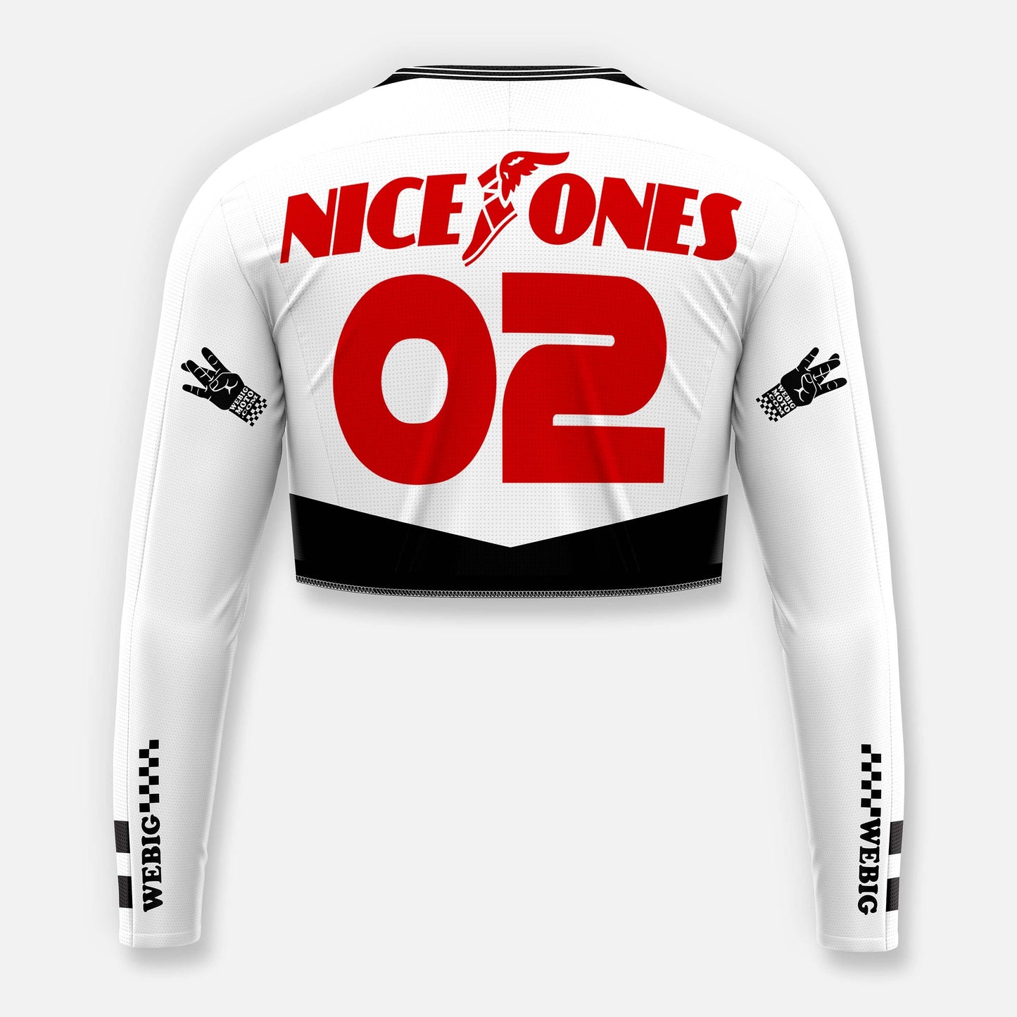 NICE ONES WOMENS CROP JERSEY NAME & NUMBER PRINTING