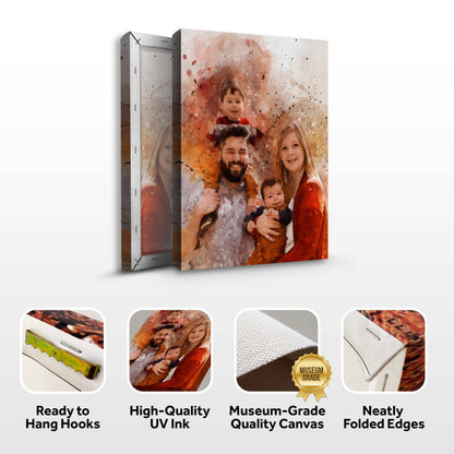 Family Watercolor Portrait Sign