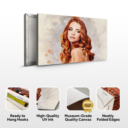 Classic Watercolor Portrait Sign