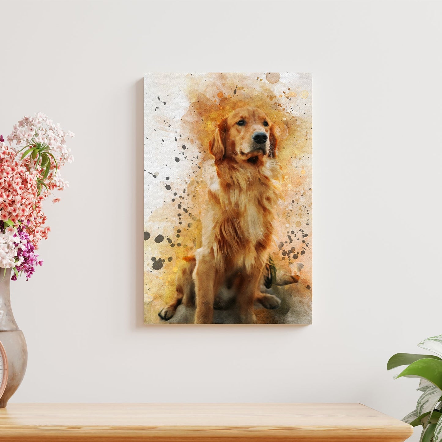 Pet Watercolor Portrait Custom Wall Art