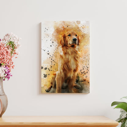 Pet Watercolor Portrait Custom Wall Art