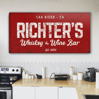 Whiskey And Wine Bar Sign