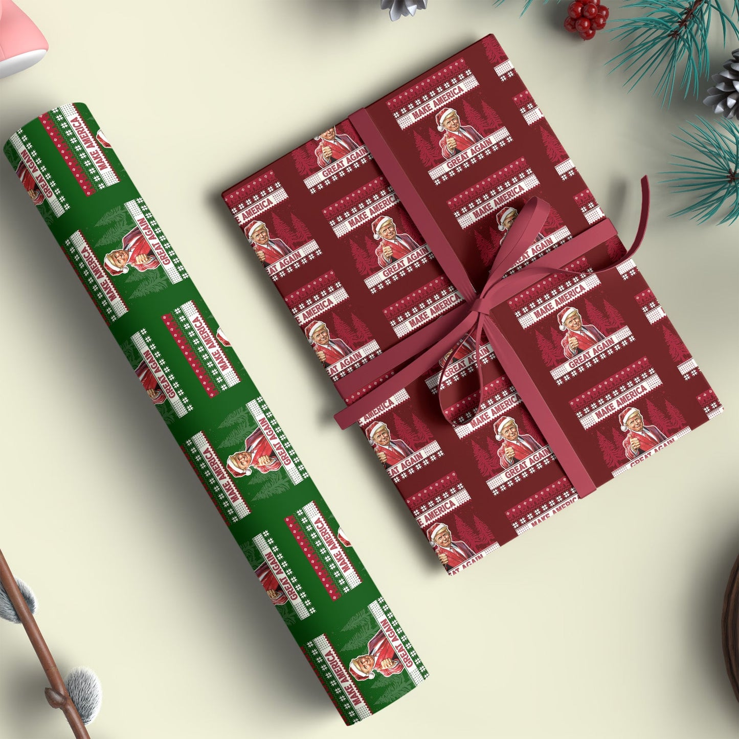Make America Great Again Wrapping Paper, Funny Trump Wrapping Paper, Trump 2024, Republican Gift 681741 - GOP