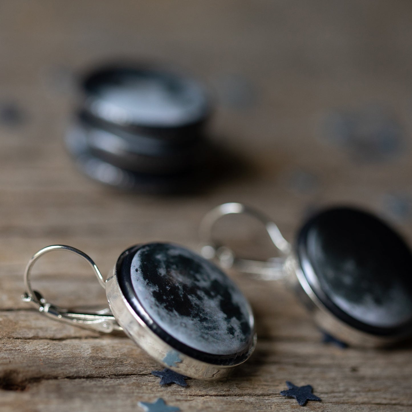Interchangeable Moon Phase Earrings
