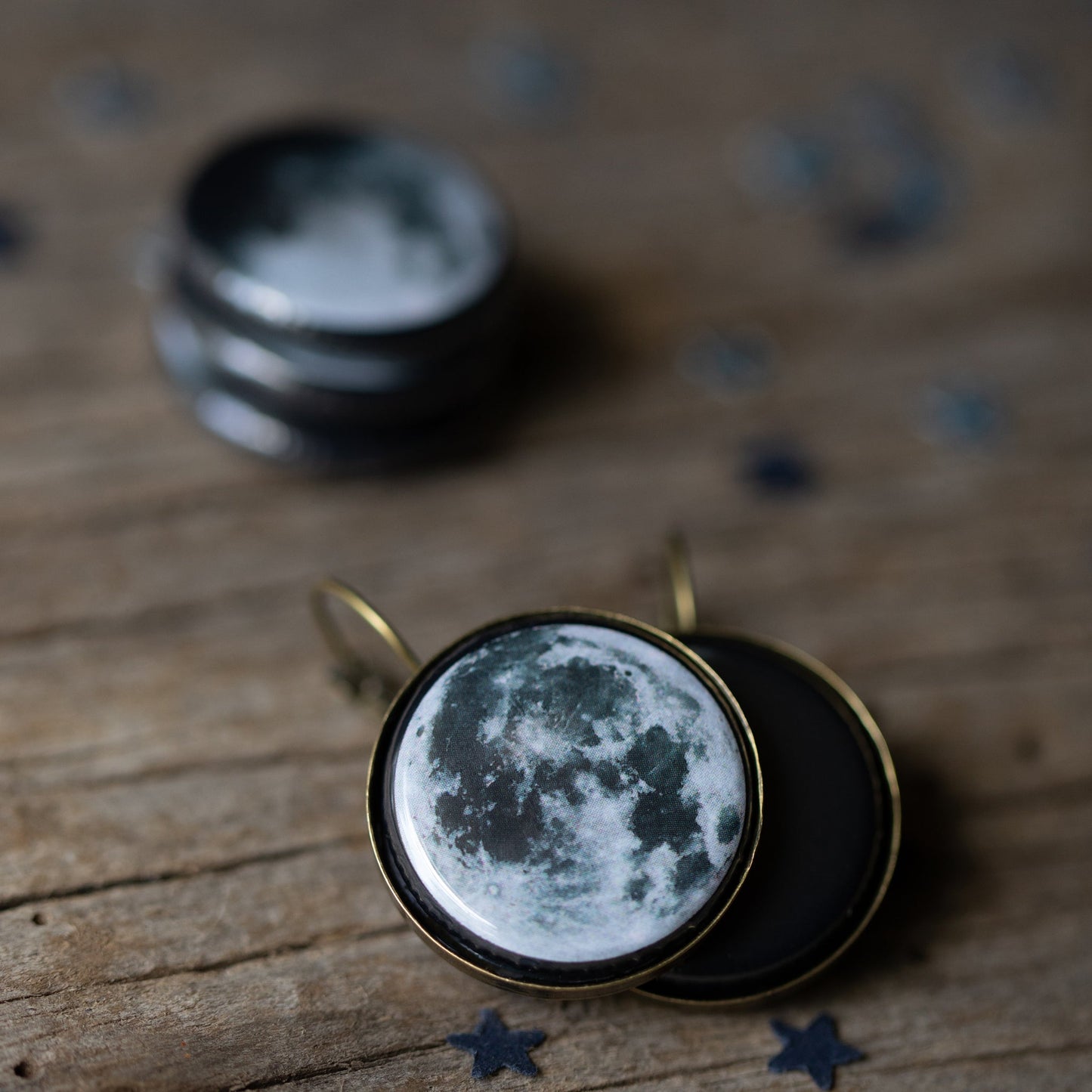 Interchangeable Moon Phase Earrings