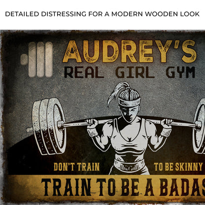 Real Girl Gym Sign