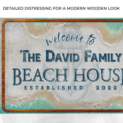 Welcome To Family Beach House Sign II