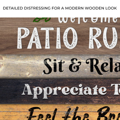 Patio Rules Sign III