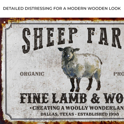 Sheep Farm Sign V