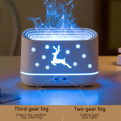 Elk Flame Humidifier Diffuser Christmas Lamp