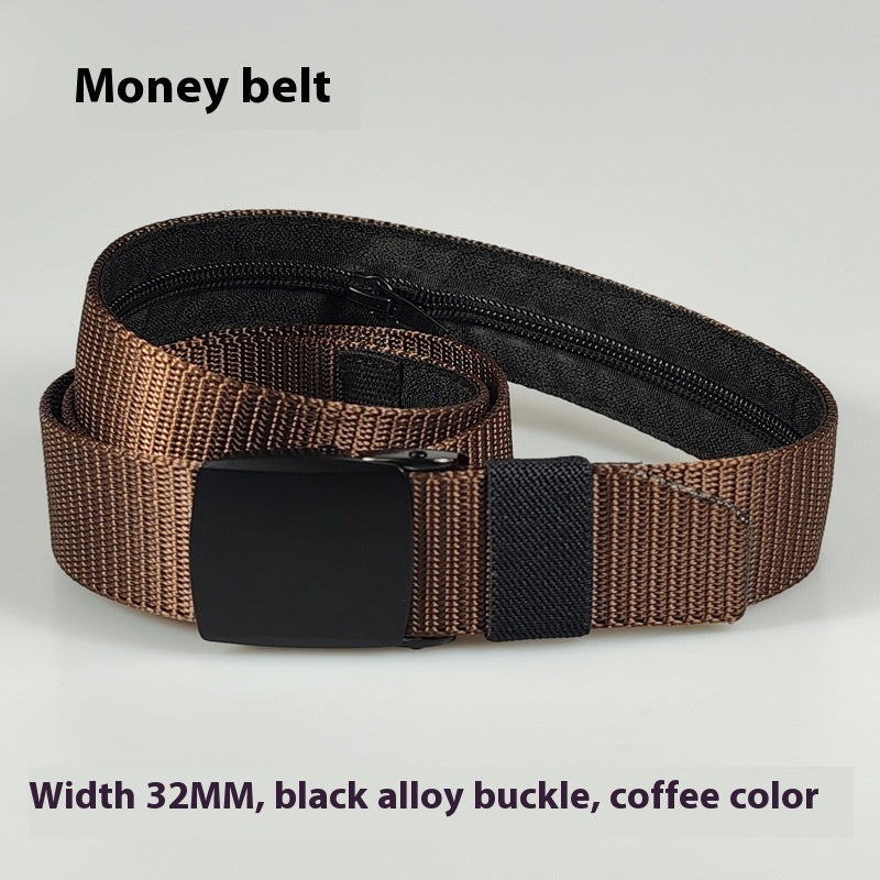 Black Nylon Women's Outdoor Security Belt