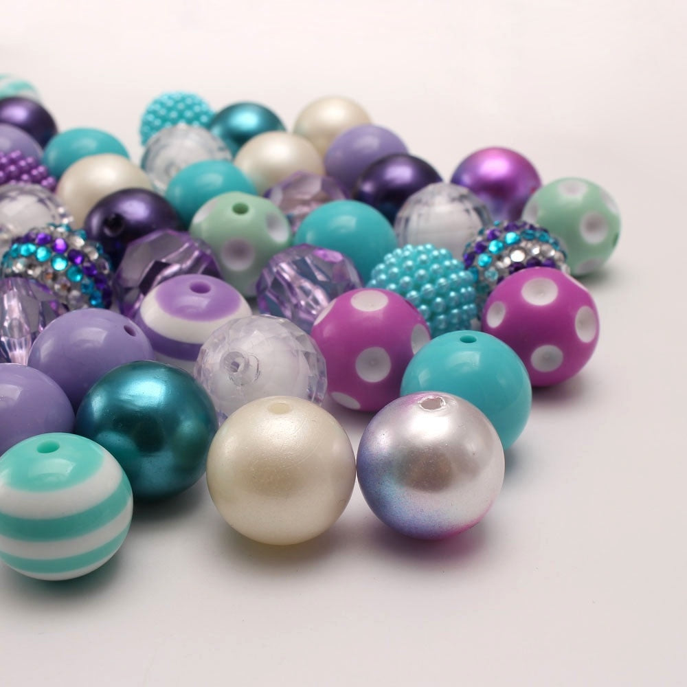 Mermaid Colored 20MM Acrylic Large Beads
