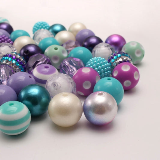 Mermaid Colored 20MM Acrylic Large Beads