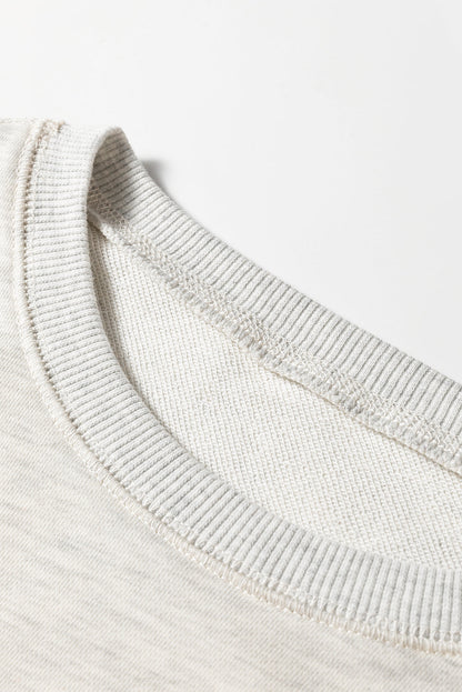 Stripe Patchwork Drop Shoulder Sweatshirt