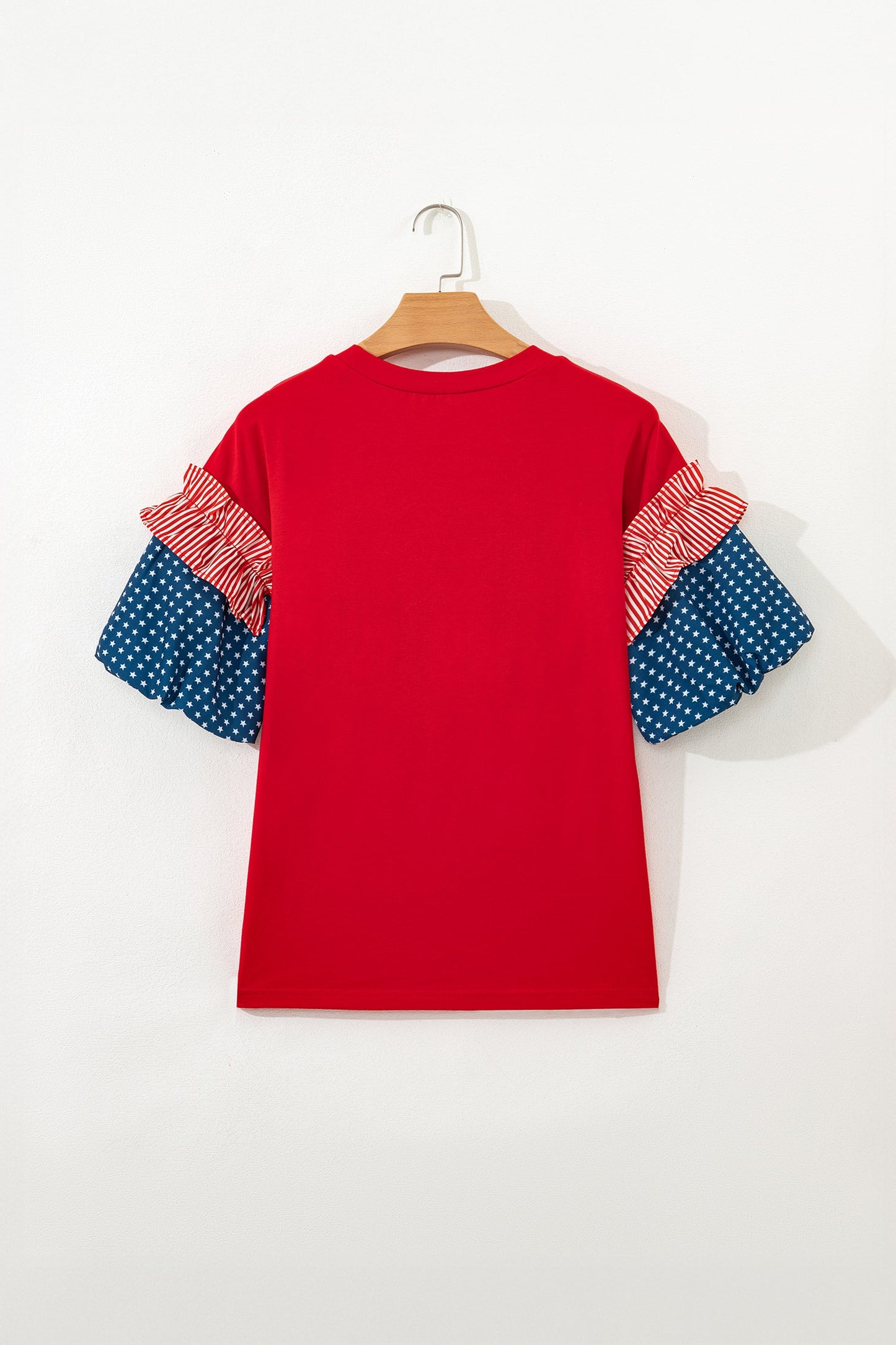 Star Stripe Short Puff Sleeve Top