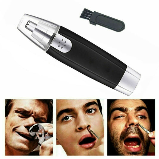 Unisex Electric Nose and Ear Hair Trimmer with LED Light