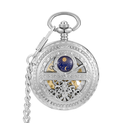 Golden Retro Semi-automatic Mechanical Pocket Watch