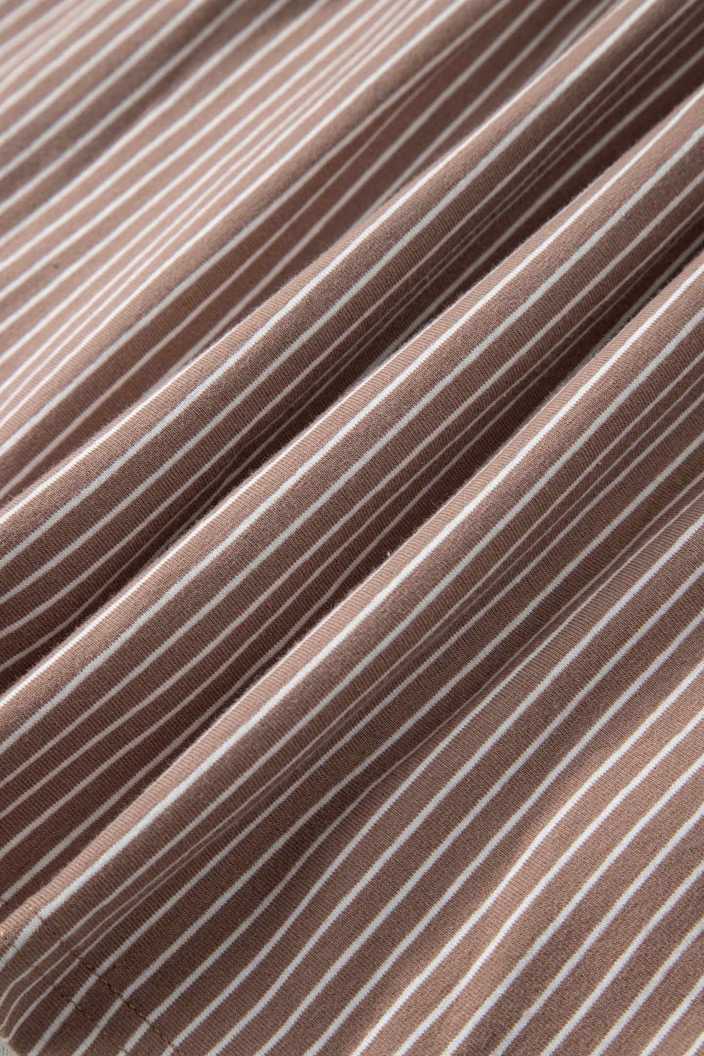 Stripe Buttoned V-Neck T-Shirt